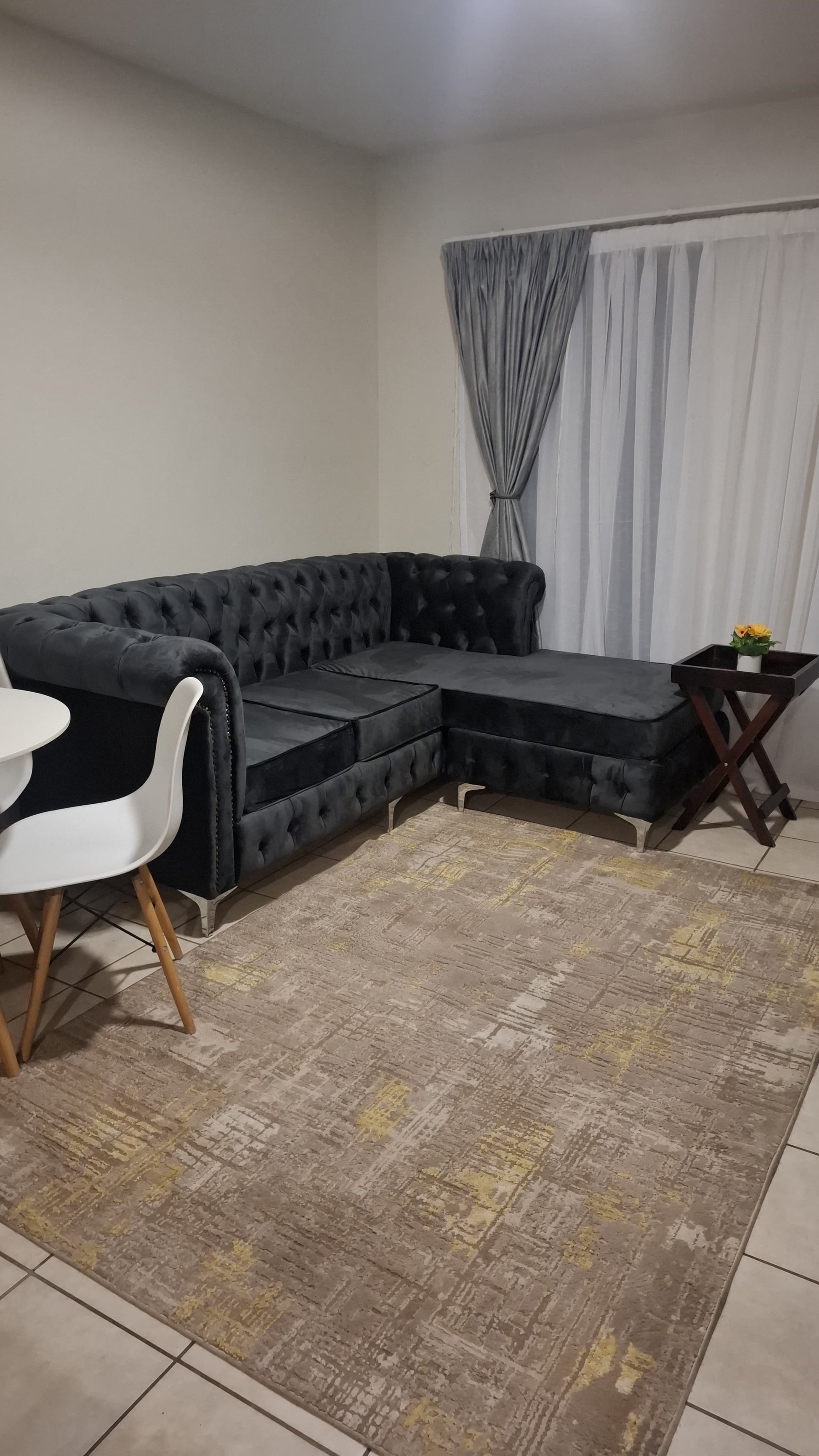 2 seater chesterfield L shape couch