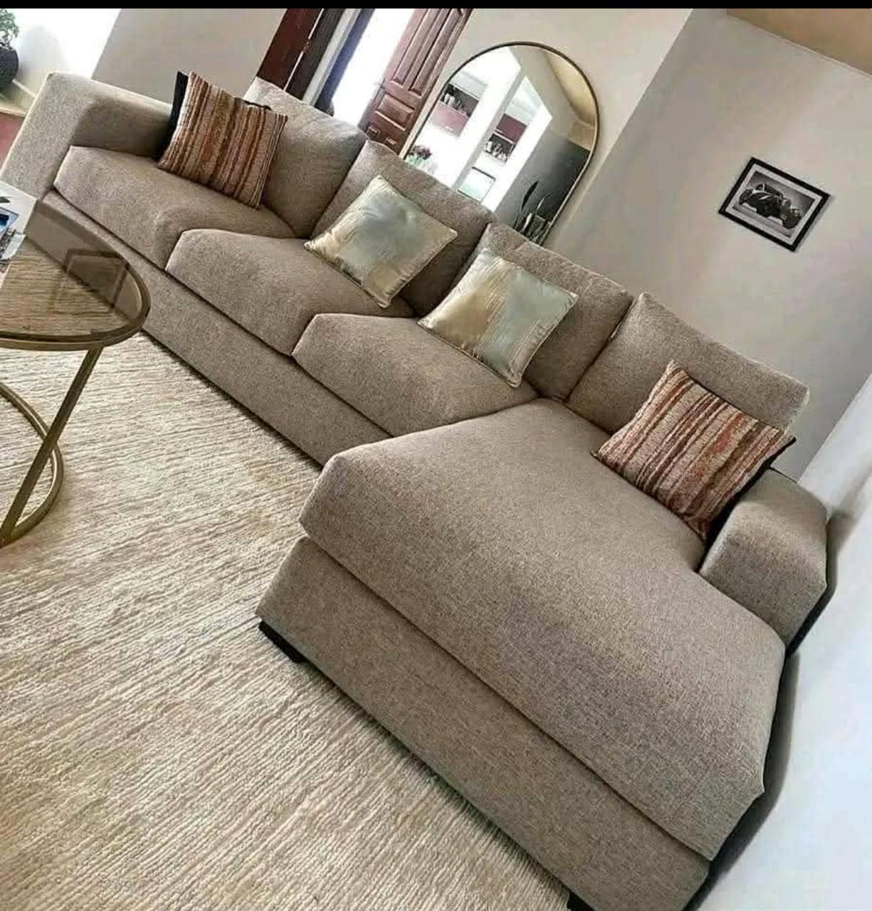 Three seater L shape poly couch