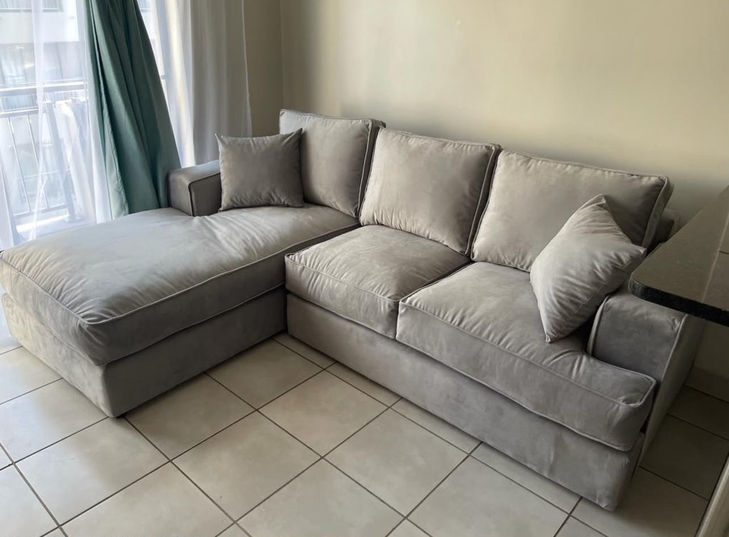 Boneless L shape couch