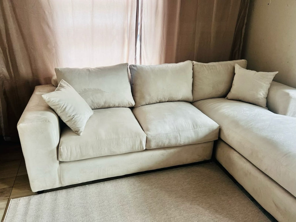 Boneless L shape couch