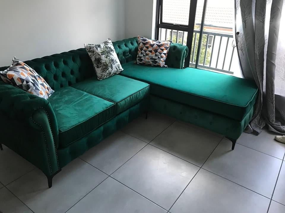 2 seater chesterfield L shape couch